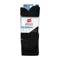 Hanes® Men's Ultimate Absolute Comfort 3 Pairs, Moisture-Wicking Crew Socks