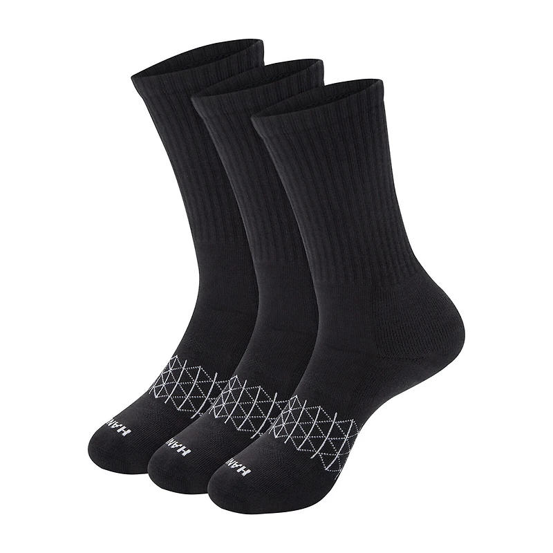 Hanes® Men's Ultimate Absolute Comfort 3 Pairs, Moisture-Wicking Crew Socks
