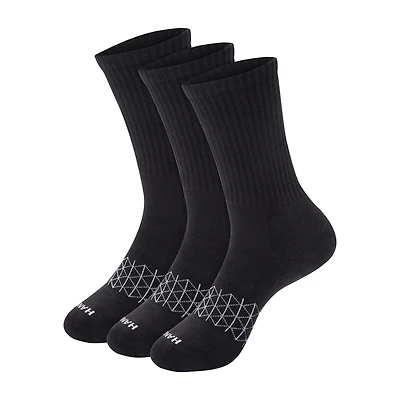 Hanes® Men's Ultimate Absolute Comfort 3 Pairs, Moisture-Wicking Crew Socks