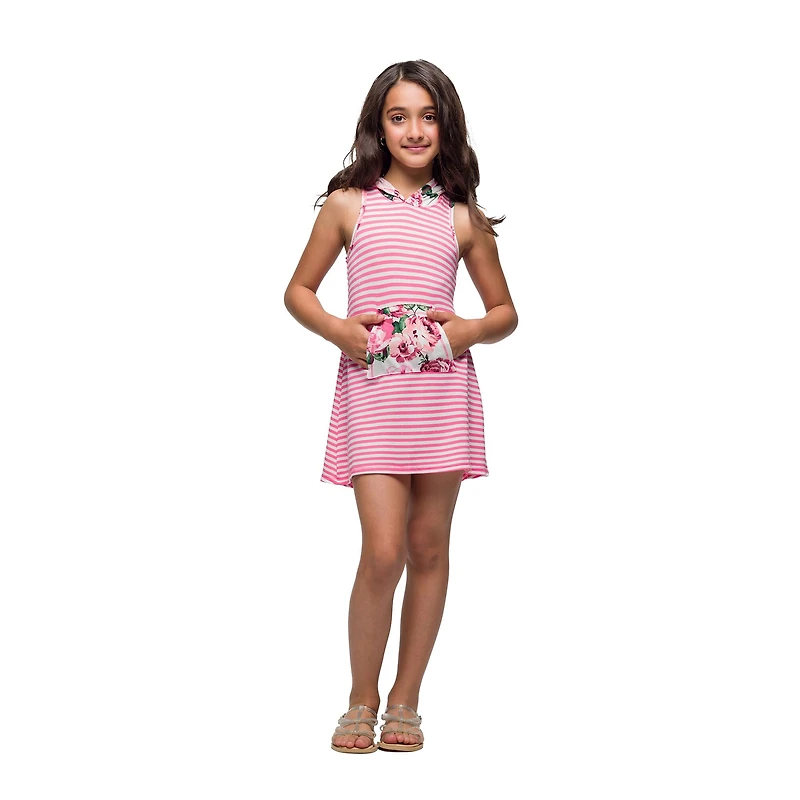 24seven Comfort Apparel Big Kid Girls Sleeveless A-Line Dress