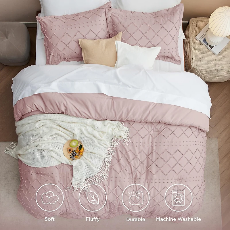 Bedsure® Comforter Set-Solid-Embroidery Set
