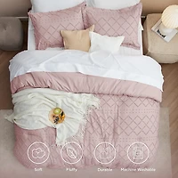 Bedsure® Comforter Set-Solid-Embroidery Set