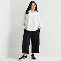 Stylus Womens Plus Long Sleeve Blouse