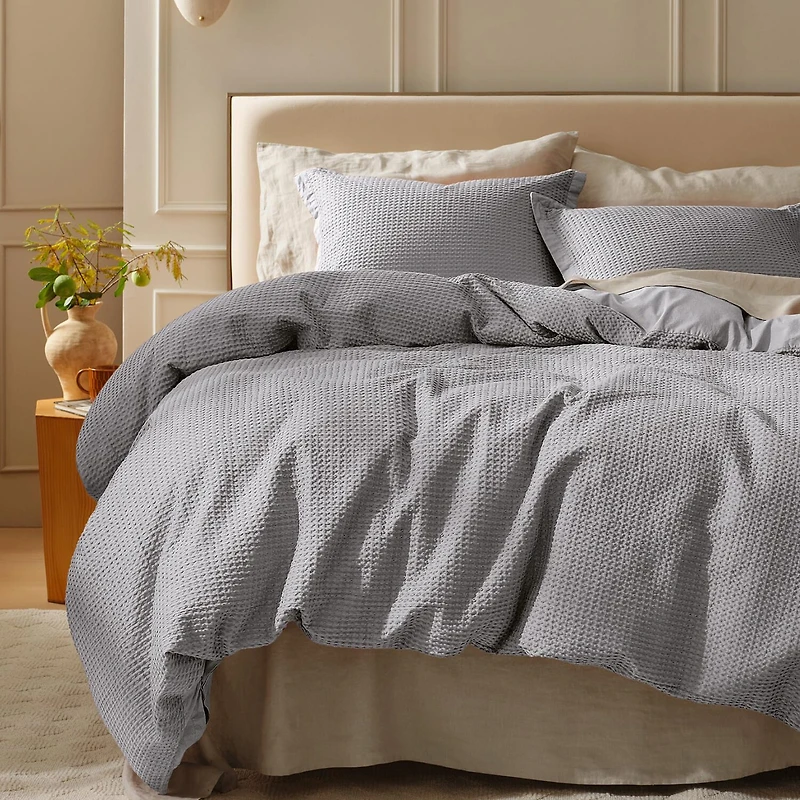 Bedsure® Waffle Duvet Cover Set