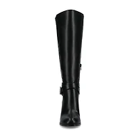 Journee Collection Womens Avalonn-Wc Wide Calf Stacked Heel Dress Boots