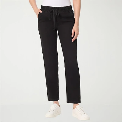 Gloria Vanderbilt Womens Anya Straight Leg Knit Denim