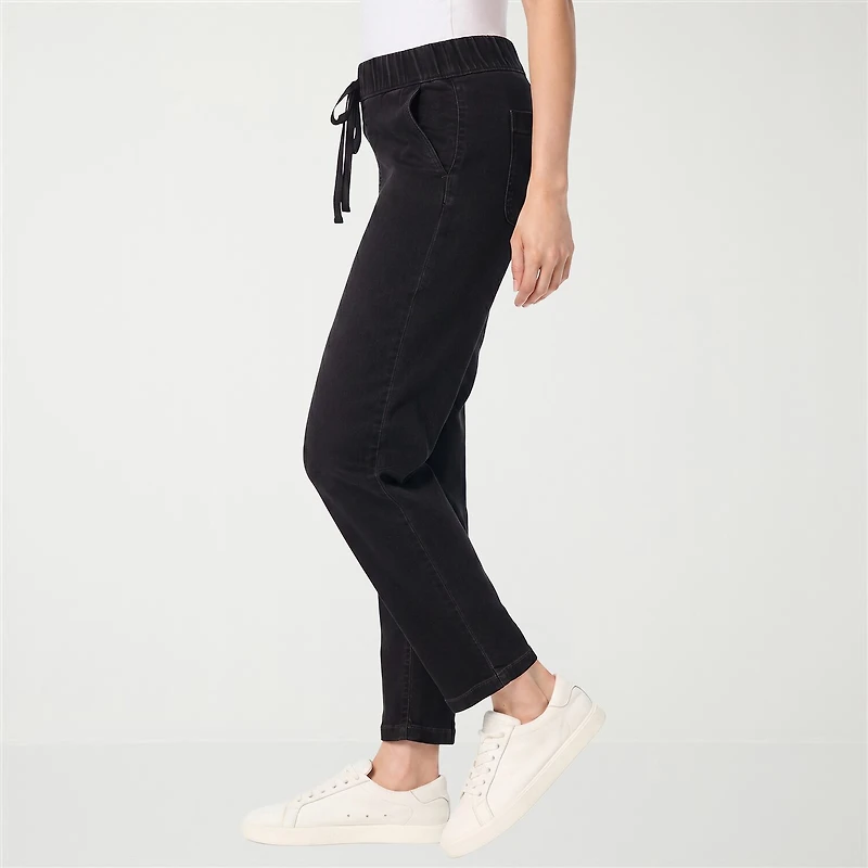 Gloria Vanderbilt Womens Anya Straight Leg Knit Denim