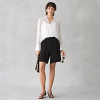 a.n.a Crepe Womens Mid Rise Pleated Short