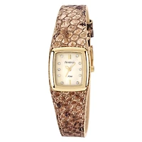 Armitron® Now® Womens Woven Snake-Print Leather Watch