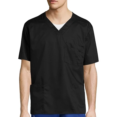 Wink® Wonderwork Mens Big and Tall V Neck Short Sleeve Tag Free Scrub Top