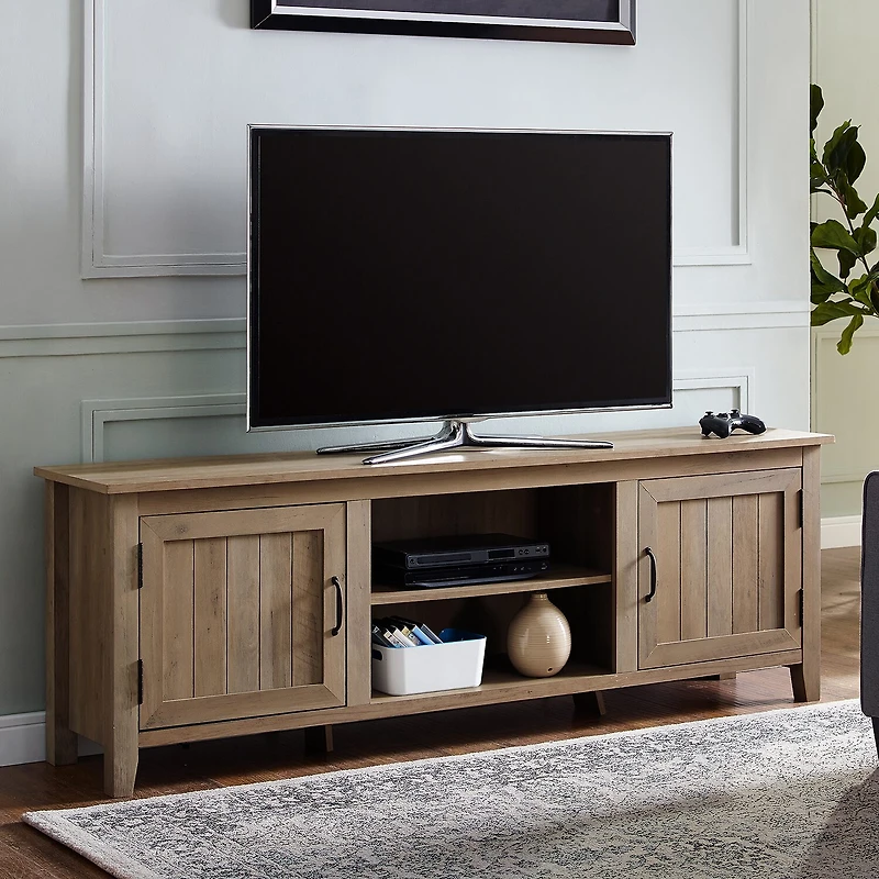 Modern Farmhouse 70" Wood TV Stand