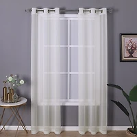 Regal Home Sheffield Grommet Top Sheer Set of 2 Curtain Panel