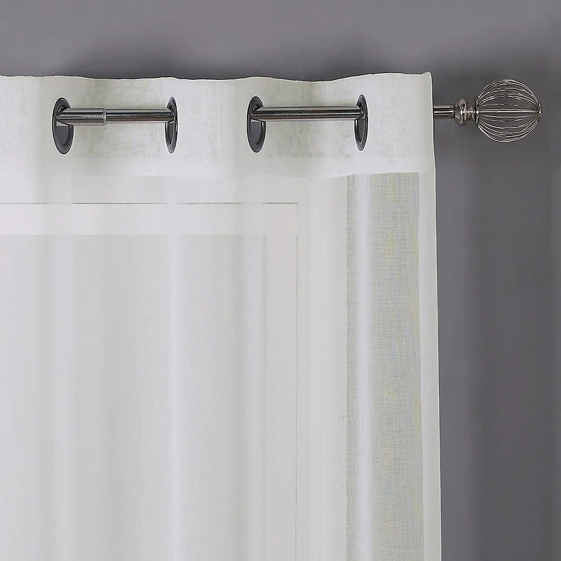 Regal Home Sheffield Grommet Top Sheer Set of 2 Curtain Panel