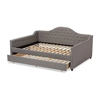 Eliza Tufted Upholstered Queen Daybed with Trundle