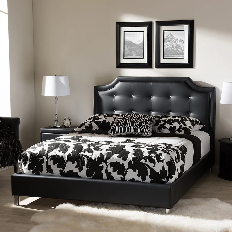 Carlotta Faux Leather Upholstered Bed