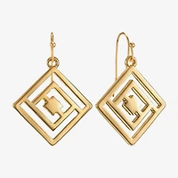 Liz Claiborne Womens Square Drop Earrings