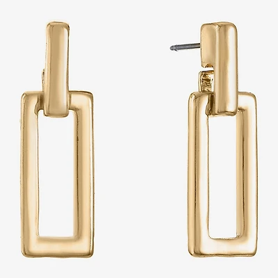 Liz Claiborne Womens Square Hypoallergenic Drop Earrings