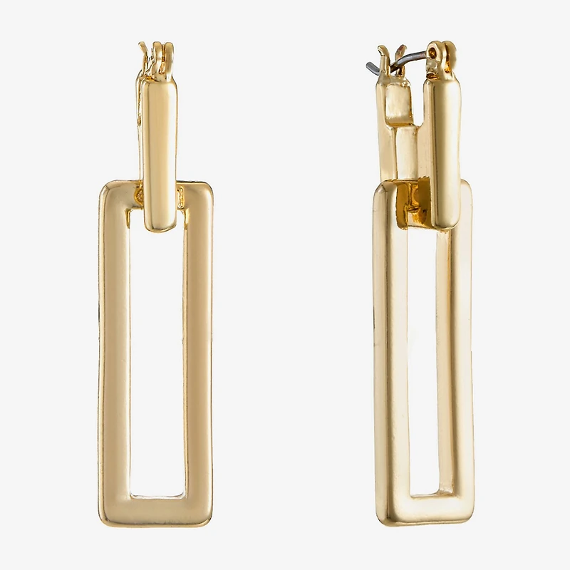Liz Claiborne Womens Square Hypoallergenic Drop Earrings