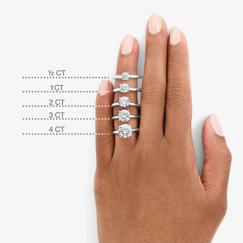 Classic Collection 1/2 CT. Lab-Grown (G / SI1-SI2) Diamond Round Solitaire Engagement Ring 10K or 14K Gold