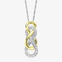 Infinity Promise 1/10 CT.T.W. Natural Diamond Two-Tone Infinity Pendant Necklace