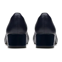 Clarks Iridessa May Womens Cap Closed Toe Block Heel Pumps
