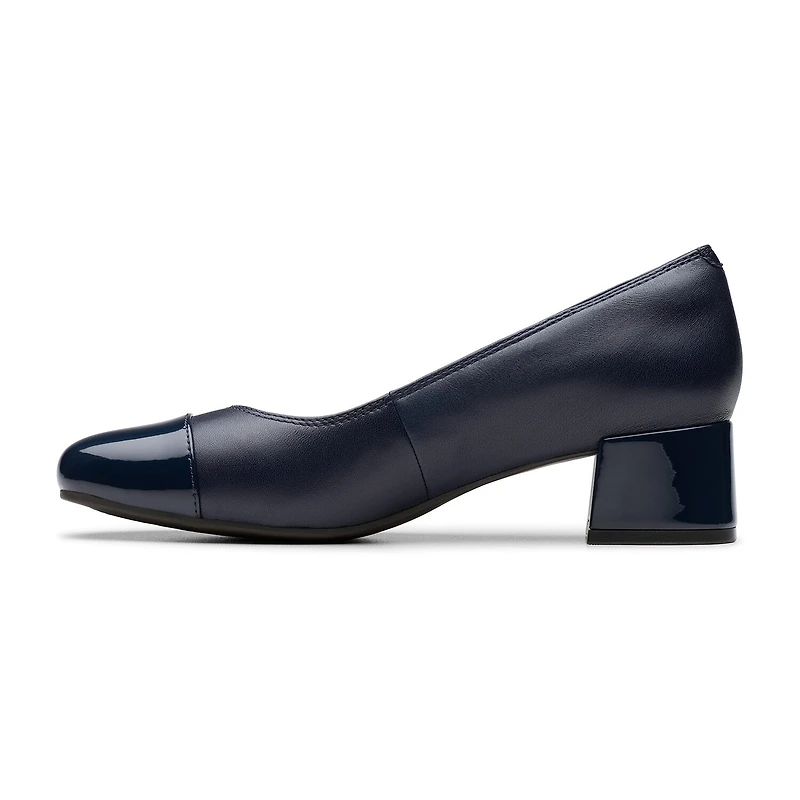 Clarks Iridessa May Womens Cap Closed Toe Block Heel Pumps