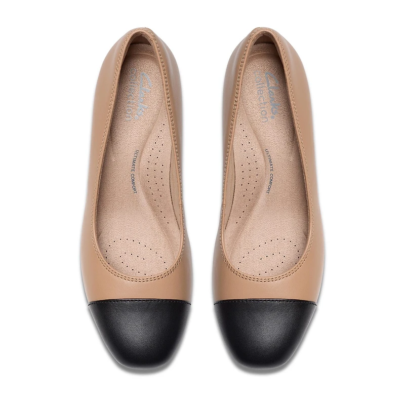 Clarks Iridessa May Womens Cap Closed Toe Block Heel Pumps