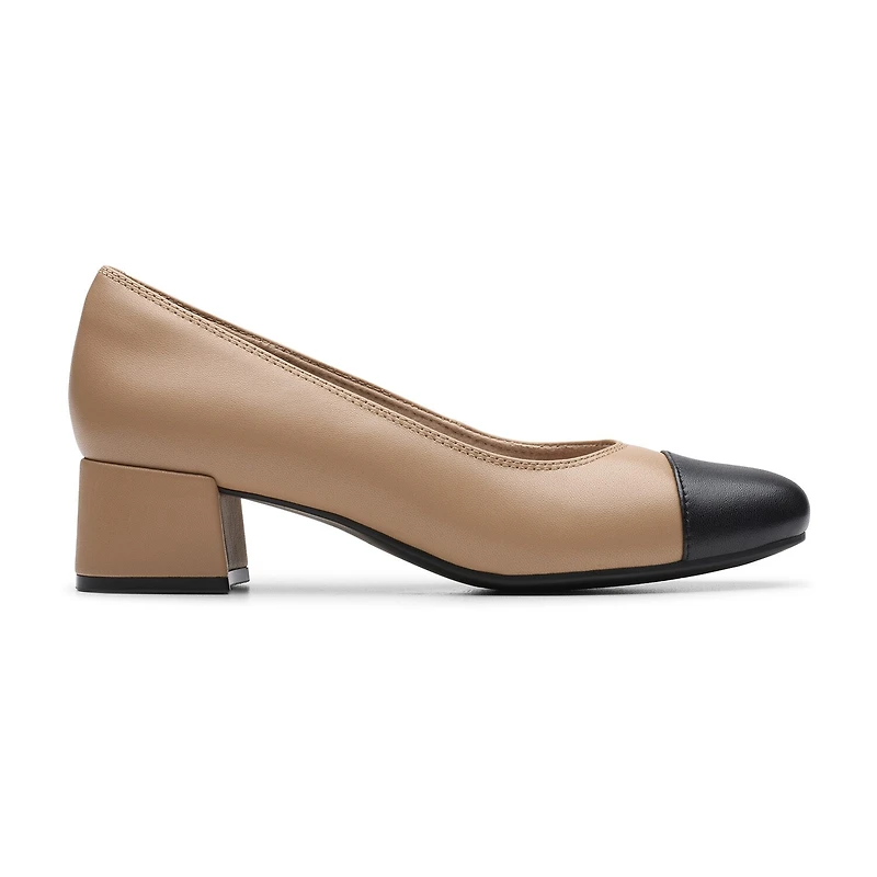Clarks Iridessa May Womens Cap Closed Toe Block Heel Pumps
