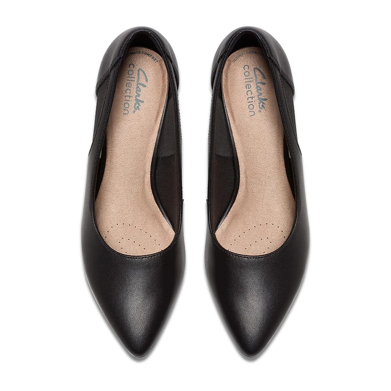 Clarks Kepley Cora Womens Pointed Closed Toe Flared Heel Pumps