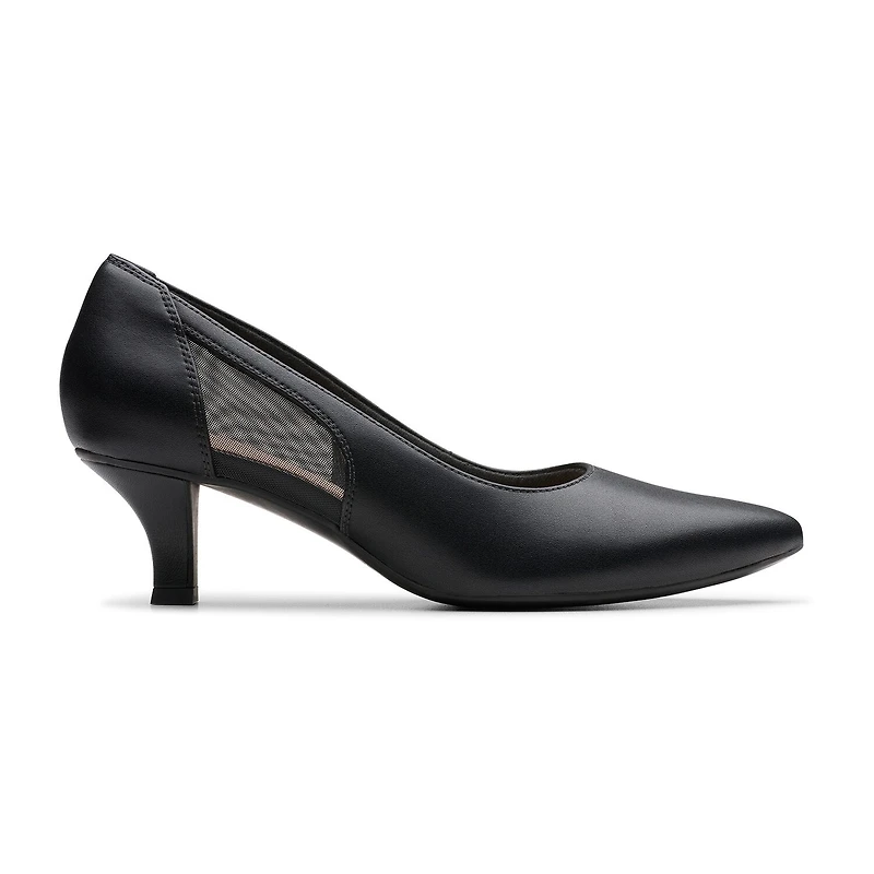 Clarks Kepley Cora Womens Pointed Closed Toe Flared Heel Pumps