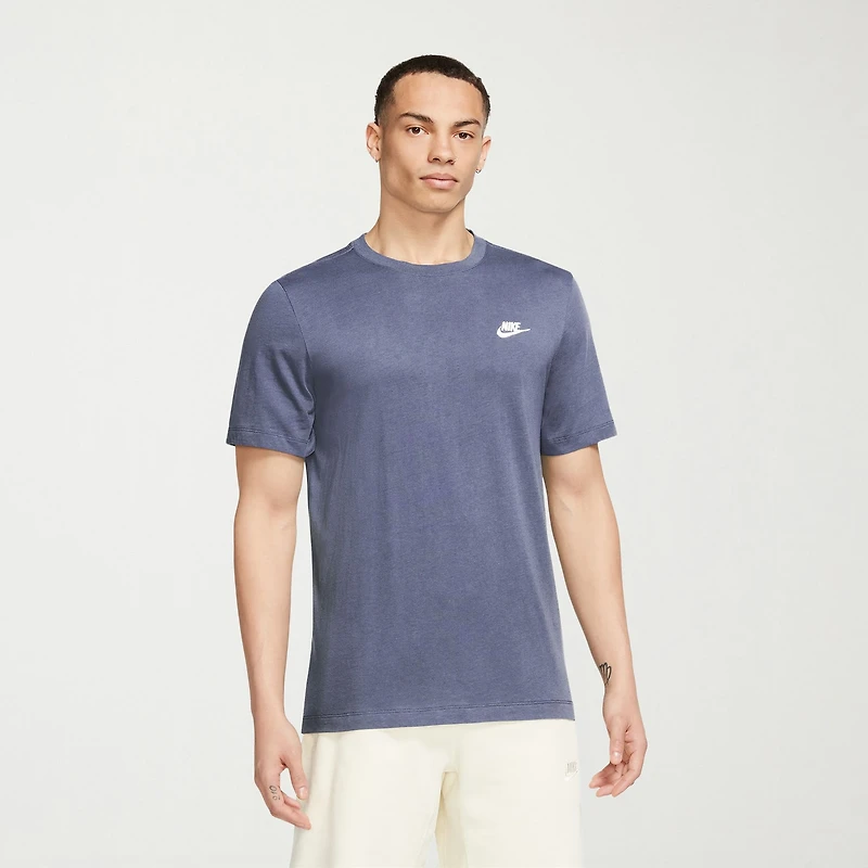 Nike Club Embroidered Logo Mens Crew Neck Short Sleeve Active T-Shirt