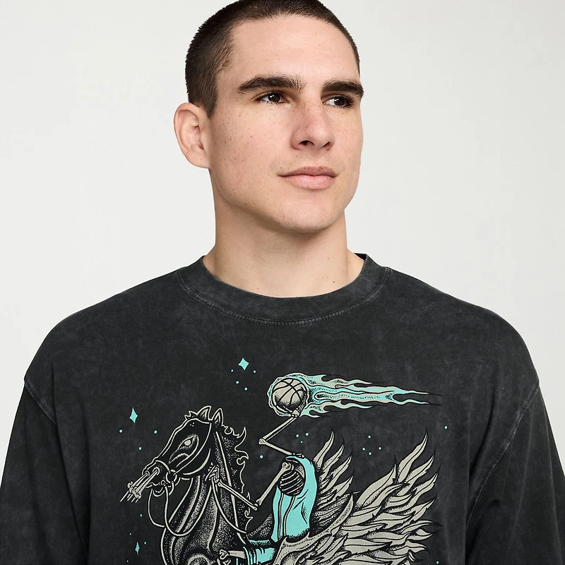 Nike Mens Crew Neck Short Sleeve Regular Fit Graphic T-Shirt
