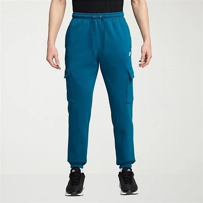 Nike Fleece Mens Cuffed Mid Rise Regular Fit Active Cargo Pant