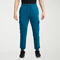 Nike Fleece Mens Cuffed Mid Rise Regular Fit Active Cargo Pant