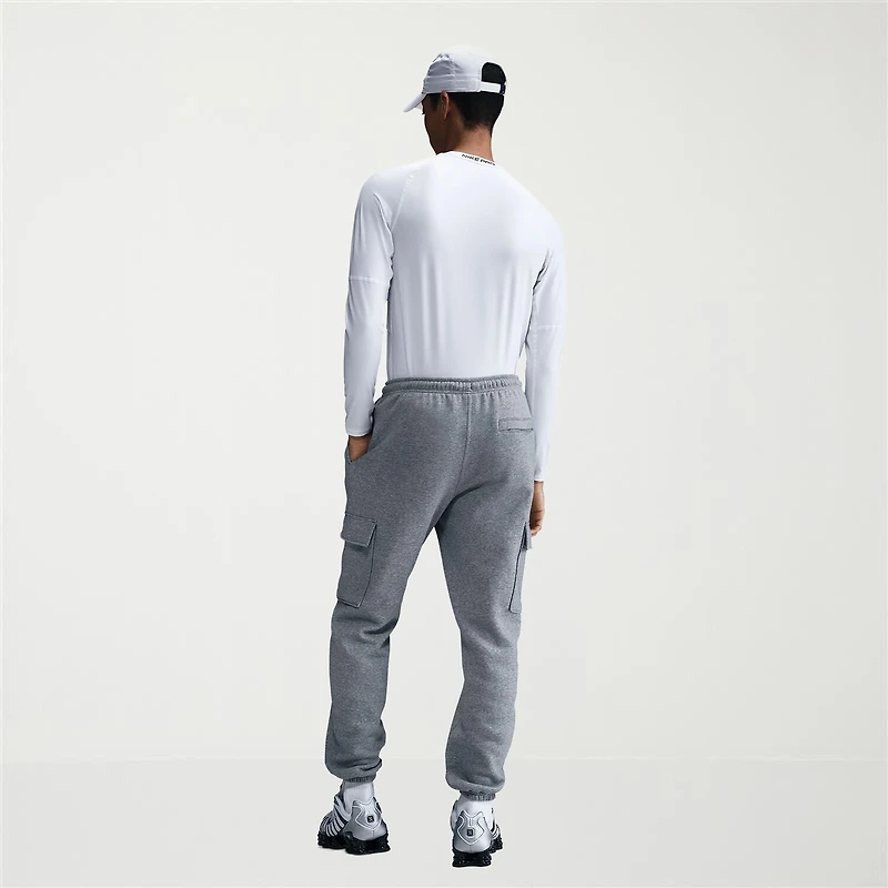 Nike Fleece Mens Cuffed Mid Rise Regular Fit Active Cargo Pant
