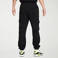 Nike Fleece Mens Cuffed Mid Rise Regular Fit Active Cargo Pant