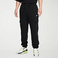 Nike Fleece Mens Cuffed Mid Rise Regular Fit Active Cargo Pant