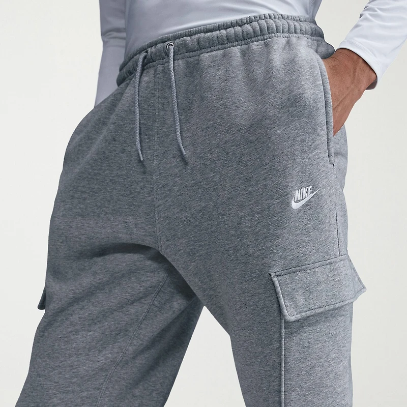 Nike Fleece Mens Cuffed Mid Rise Regular Fit Active Cargo Pant