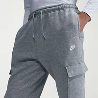 Nike Fleece Mens Cuffed Mid Rise Regular Fit Active Cargo Pant