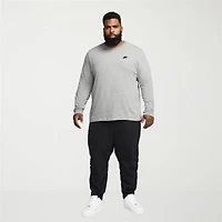 Nike Club Mens Crew Neck Long Sleeve Quick Dry Active Big and Tall T-Shirt