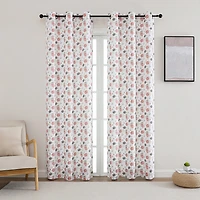 Odwin Printed Grommet Top Blackout Set of 2 Curtain Panel