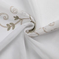 Runyan Embroidered Grommet Top Sheer Set of 2 Curtain Panel