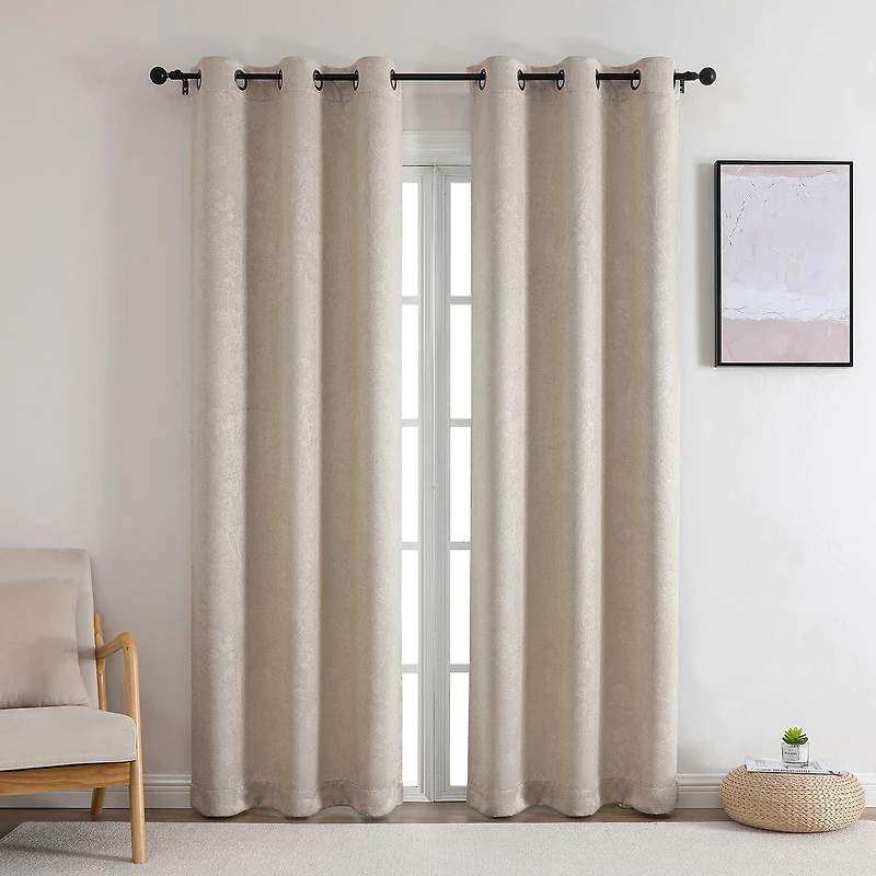 Lara Grommet Top Blackout Set of 2 Curtain Panel