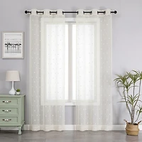 Angel Grommet Top Sheer Set of 2 Curtain Panel