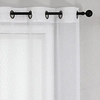Priscilla Grommet Top Sheer Set of 2 Curtain Panel