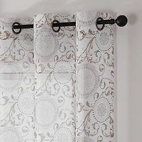 Toronto Printed Grommet Top Sheer Set of 2 Curtain Panel