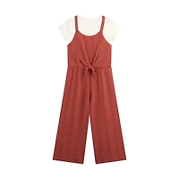 by&by girl Big Kid Girls Round Neck Short Sleeve Jumpsuit