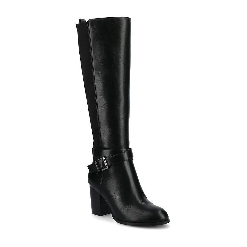 Journee Collection Womens Stacked Heel Dress Boots