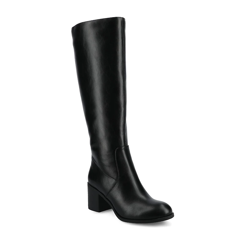 Journee Collection Womens Romilly Stacked Heel Dress Boots