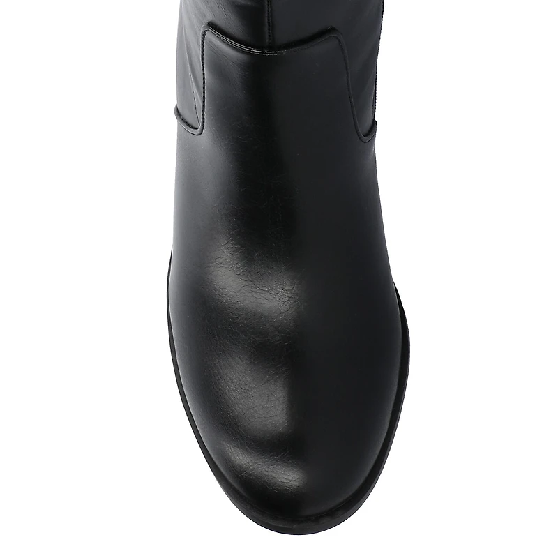 Journee Collection Womens Romilly Stacked Heel Dress Boots